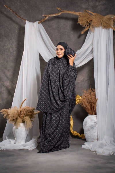 Telekung Travel Alora Black Velvet